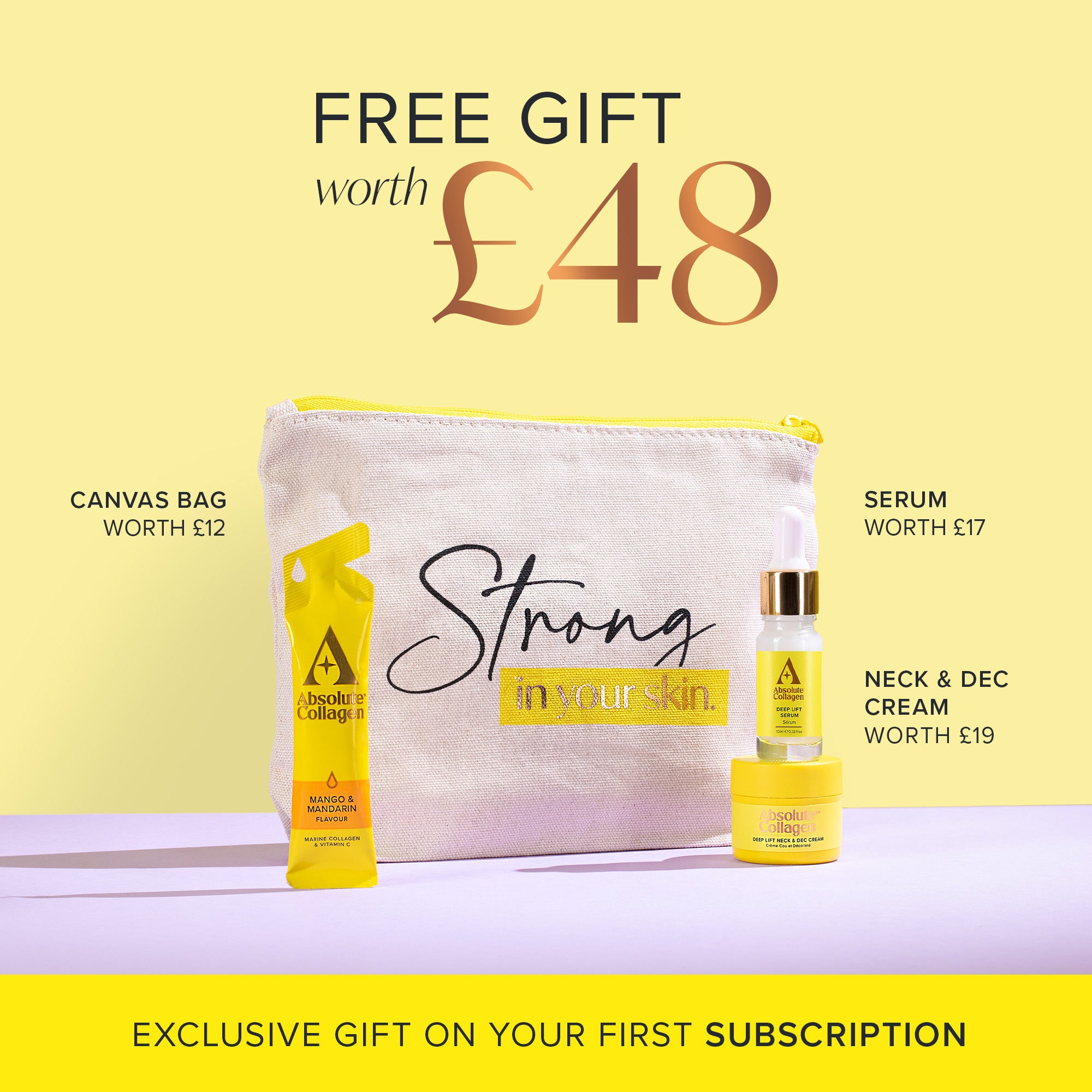 Free gift (worth £48) on your first subscription order